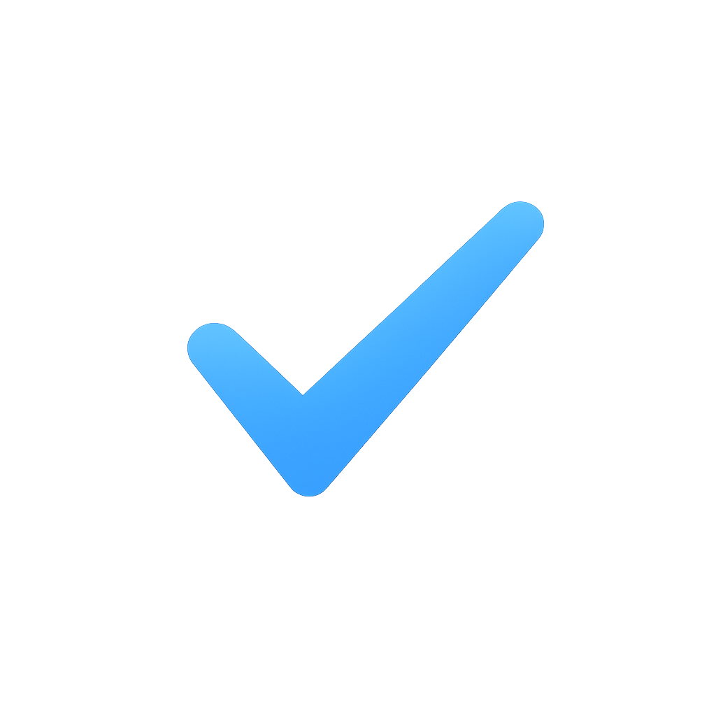 blue small checkmark symbol-1